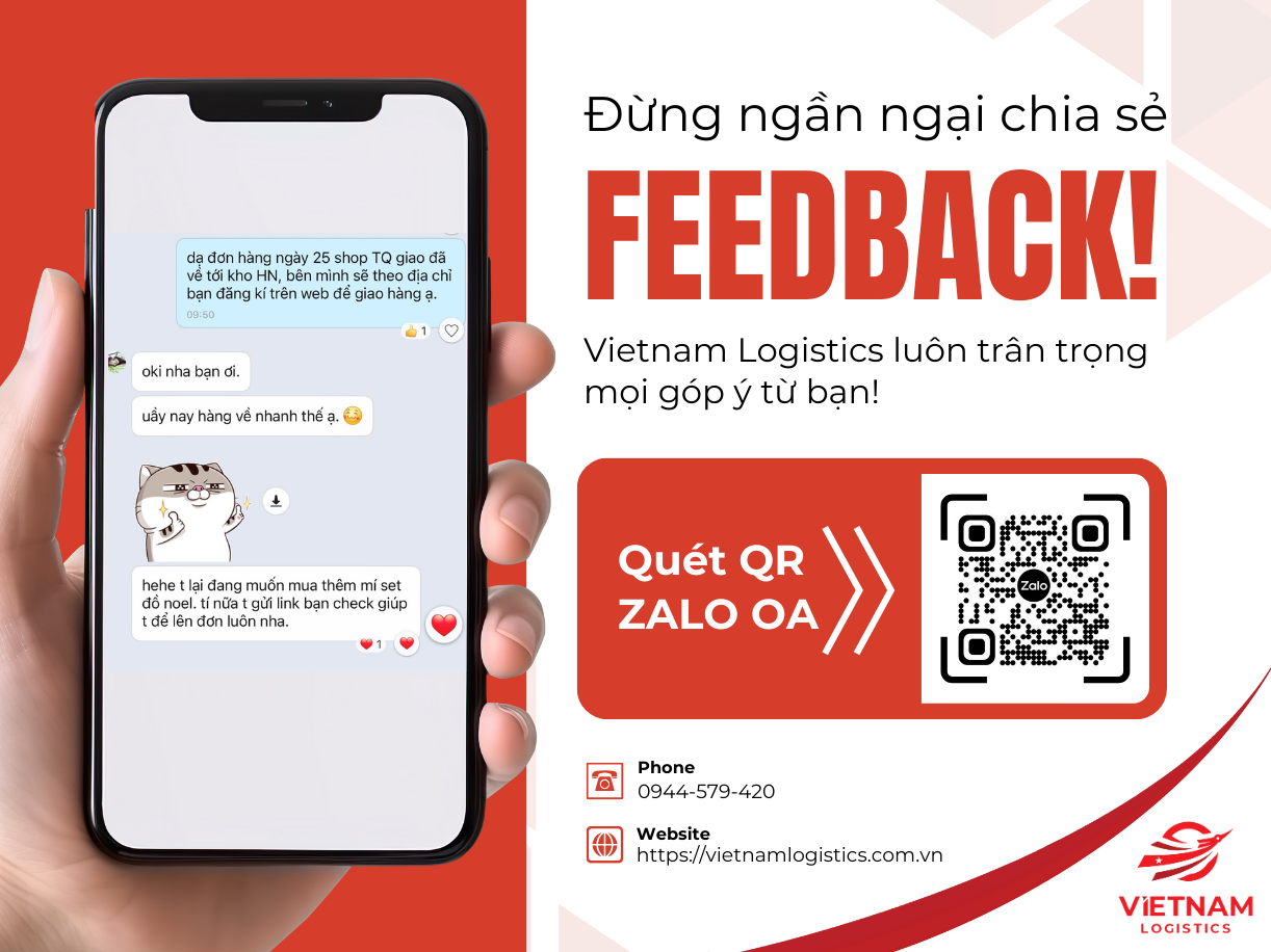 Vietnam Logistics luôn sẵn sàng lắng nghe ý kiến của bạn 